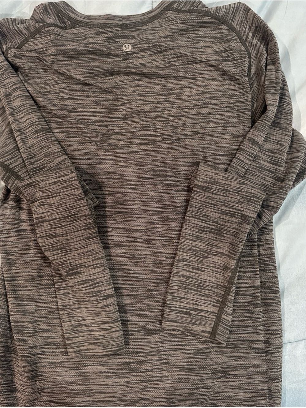 lululemon athletica Women's Heathered Gray Crew Neck Sweater